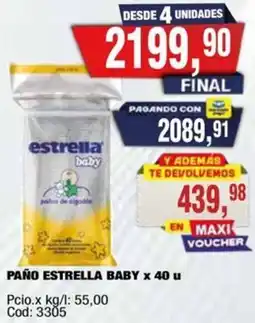 Maxiconsumo Estrella paño baby oferta