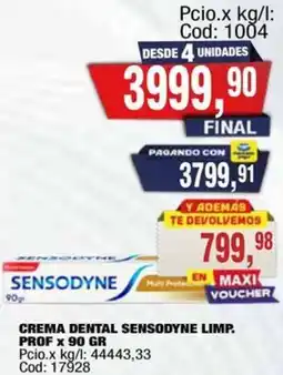 Maxiconsumo Sensodyne crema dental limp. prof oferta