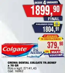 Maxiconsumo Colgate tr.benef crema dental oferta