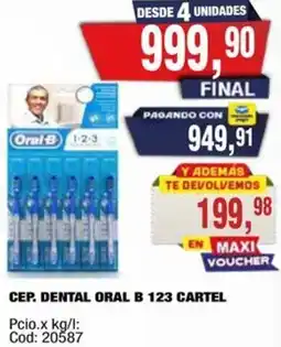 Maxiconsumo Oral B 123 cep. dental cartel oferta