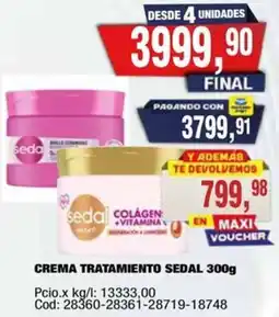 Maxiconsumo Sedal crema tratamiento oferta