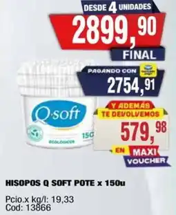 Maxiconsumo Q soft hisopos pote oferta