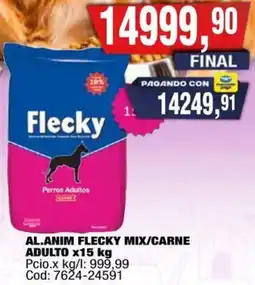 Maxiconsumo Flecky al.anim mix/carne adulto oferta