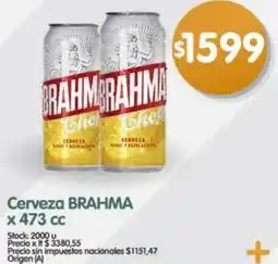 Supermercados Buenos Días Brahma cerveza oferta