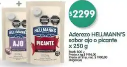 Supermercados Buenos Días Hellmann's aderezo sabor ajo o picante oferta