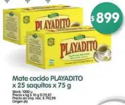 Supermercados Buenos Días Playadito mate cocido oferta