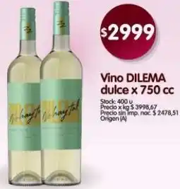 Supermercados Buenos Días Dilema vino dulce oferta
