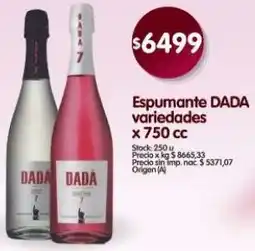 Supermercados Buenos Días Espumante dadá variedades oferta