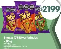 Supermercados Buenos Días Takis snacks variedades oferta