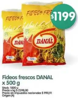 Supermercados Buenos Días Danal fideos frescos oferta