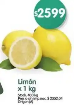 Supermercados Buenos Días Limón oferta