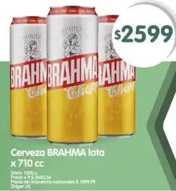 Supermercados Buenos Días Brahma cerveza lata oferta