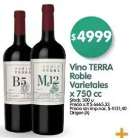 Supermercados Buenos Días Terra vino roble varietales oferta