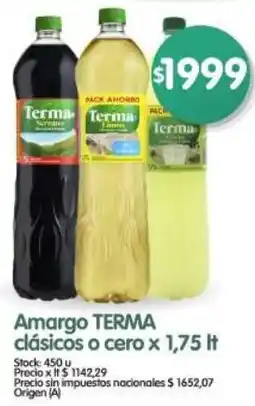 Supermercados Buenos Días Terma amargo clásicos o cero oferta