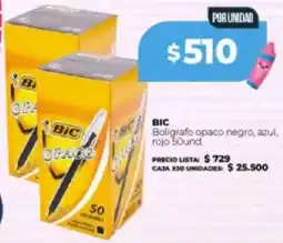 Supermayorista Vital Bic boligrafo opaco negro, azul, rojo oferta