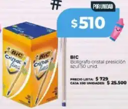 Supermayorista Vital Bic boligrafo cristal presición azul oferta