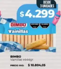 Supermayorista Vital Bimbo vainillas oferta