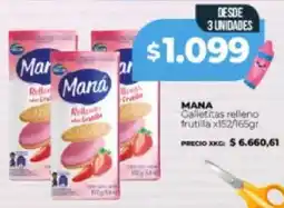 Supermayorista Vital Mana galletitas relleno frutilla oferta