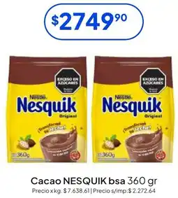 Hergo Nestlé nesquik cacao bsa oferta