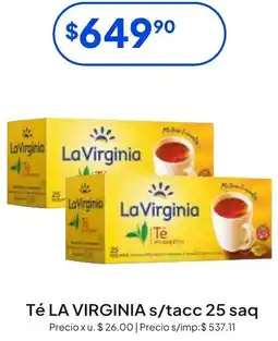 Hergo La virginia té s/tacc oferta
