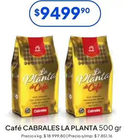 Hergo Cabrales la planta café oferta