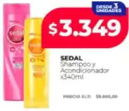 Supermayorista Vital Sedal shampoo y acondicionador oferta