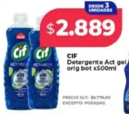 Supermayorista Vital Cif detergente act gel orig bot oferta