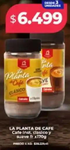 Supermayorista Vital La planta de cafe cafe inst. clasico y suave fr oferta