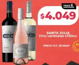 Supermayorista Vital Santa julia vino varietales oferta
