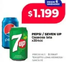 Supermayorista Vital Pepsi / seven up gaseosa lata oferta