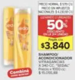 Carrefour Sedal shampoo/ acondicionador vfragancias oferta
