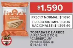 Carrefour Carrefour tostadas de arroz aireadas oferta