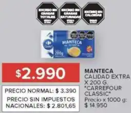 Carrefour Carrefour classic manteca calidad extra oferta