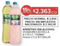 Carrefour Terma aperitivo sin alcohol v/sabores botella oferta