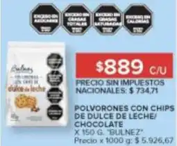 Carrefour Bulnez polvorones con chips de dulce de leche chocolate oferta