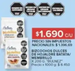 Carrefour Bulnez bizcochos dulces de hojaldre batata/ membrillo oferta