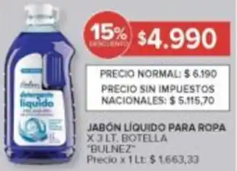 Bulnez jabon liquido para ropa botella