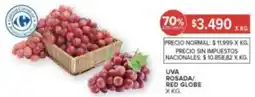 Carrefour Uva rosada red globe oferta