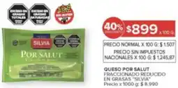 Carrefour Silvia queso por salut fraccionado reducido en grasas oferta