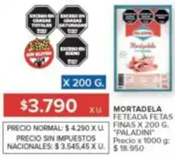 Carrefour Paladini mortadela feteada fetas finas oferta