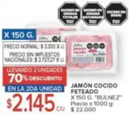 Carrefour Bulnez jamón cocido feteado oferta