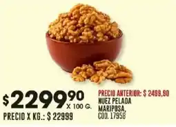 Coto Nuez pelada mariposa oferta