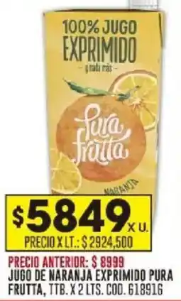 Coto Pura frutta jugo de naranja exprimido ttb. oferta