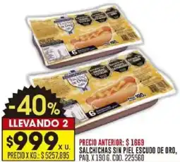 Coto Escudo de oro salchichas sin piel paq. oferta