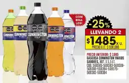 Coto Cunnington gaseosa varios sabores, bot. oferta