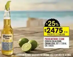 Coto Cerveza sin alcohol corona cero, bot. oferta