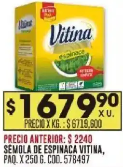 Coto Vitina semola de espinaca paq. oferta