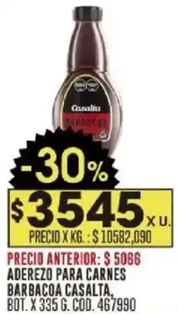 Coto Casalta aderezo para carnes barbacoa bot. oferta