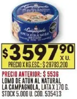 Coto La campagnola lomo de atún al natural lata oferta