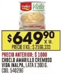 Coto Inalpa choclo amarillo cremoso vida lata oferta
